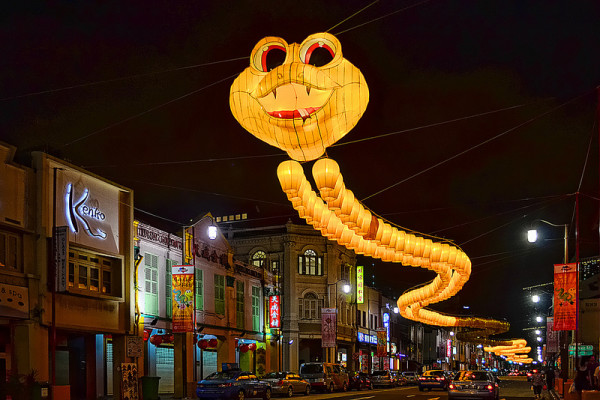 新加坡的超長蛇燈籠2