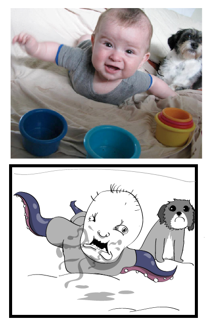 藝術家惡搞別人的臉書大頭照1