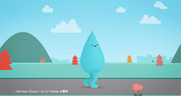 可愛防水手機廣告：水是我的好朋友1