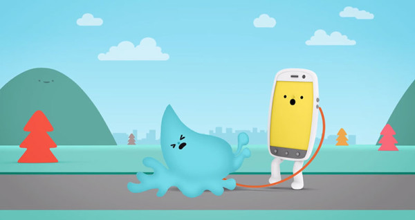 可愛防水手機廣告：水是我的好朋友3