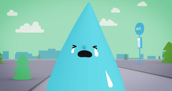 可愛防水手機廣告：水是我的好朋友9