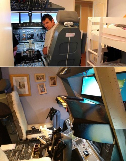 讚！爸爸在兒子房間蓋了波音747駕駛艙3